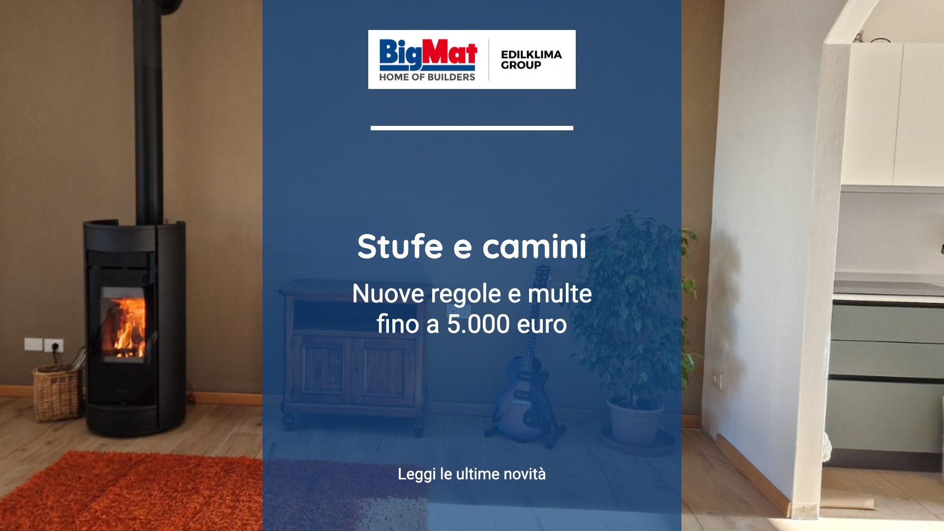 Stufa a legna accesa in soggiorno: nuove regole per stufe e camini e multe fino a 5.000 euro